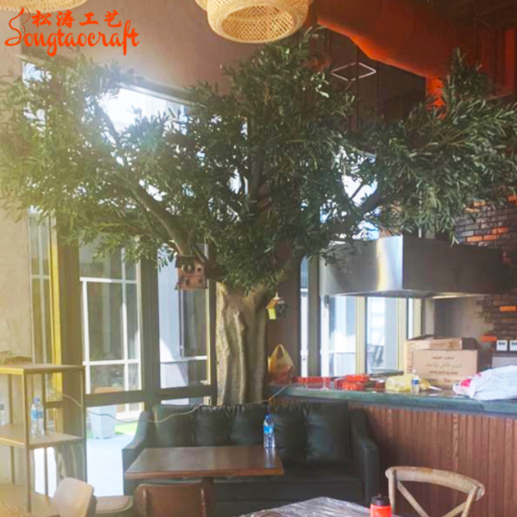 室內餐廳仿真橄欖樹